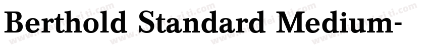 Berthold Standard Medium字体转换